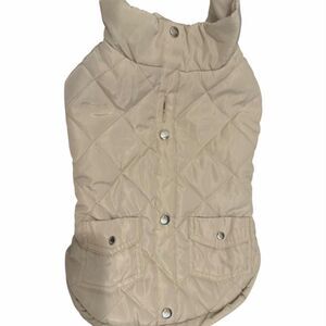 Tan quilted diamond pattern dog vest
